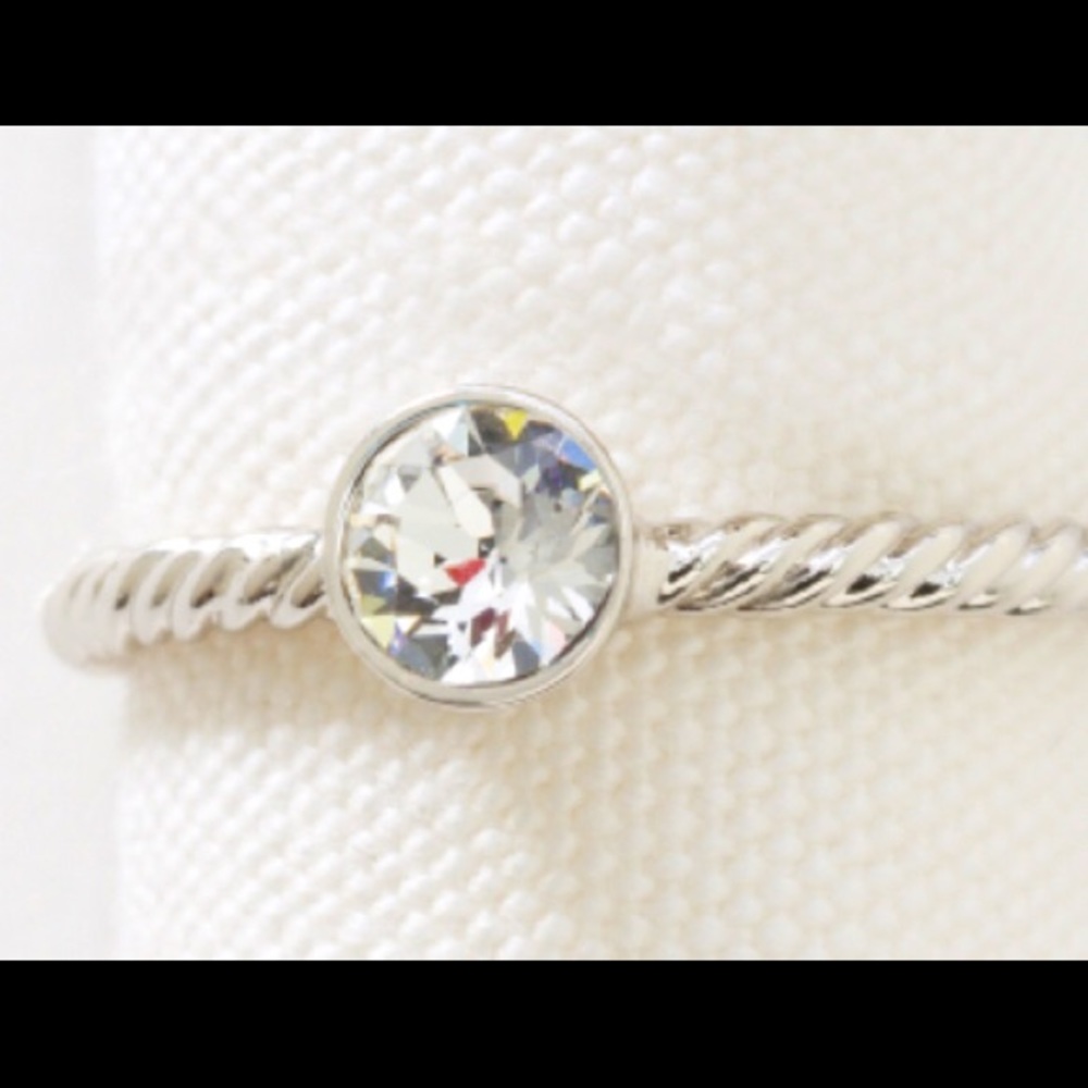 NIB Touchstone Crystal By Swarovski Trinket Ring.